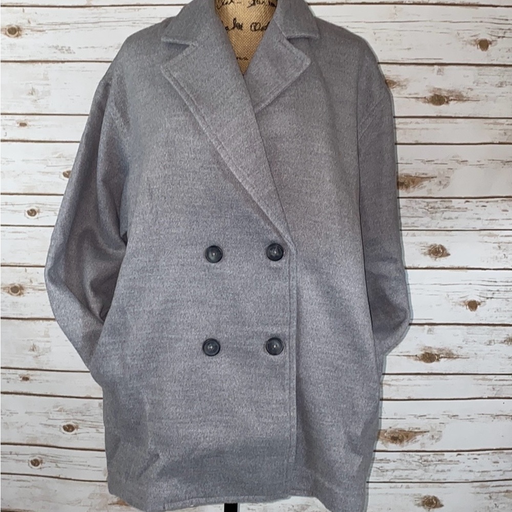 NWT Free People Hannah Slouchy Blazer- Washed Black - Picture 3 of 9